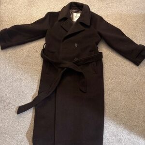 Abercrombie wool coat brown
